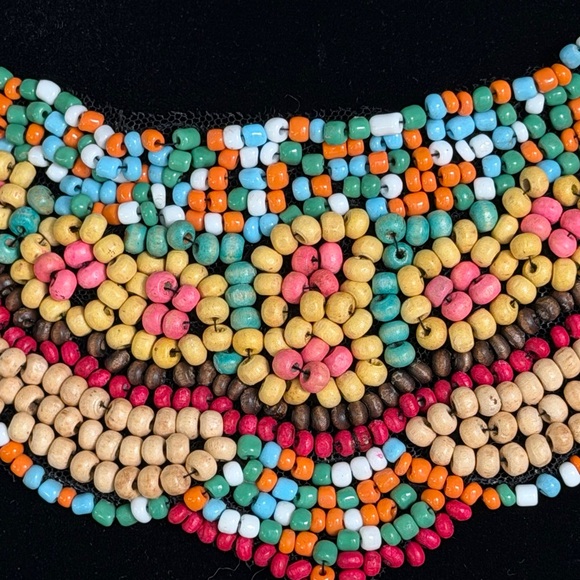 Multicolor Beaded Statement Necklace - Picture 8 of 13
